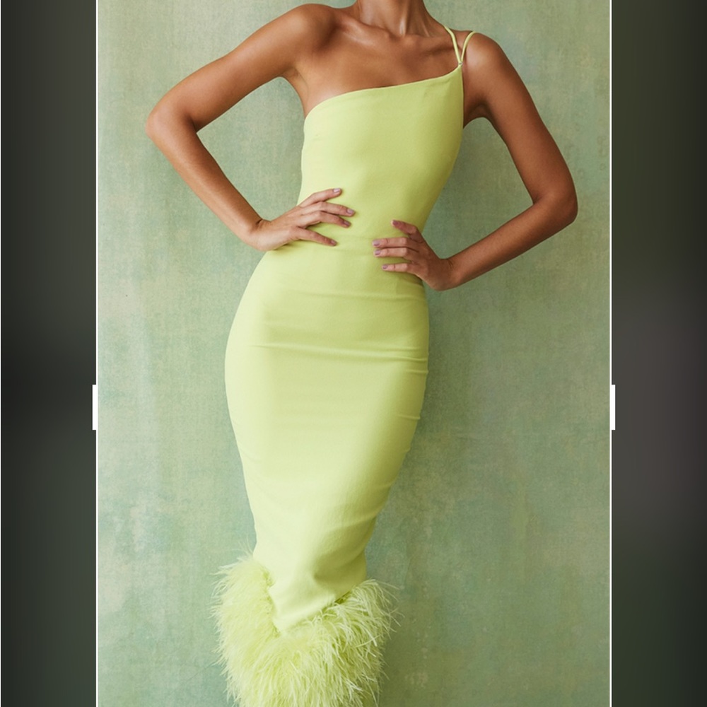 House of CB Alessia Lime Midi Dress